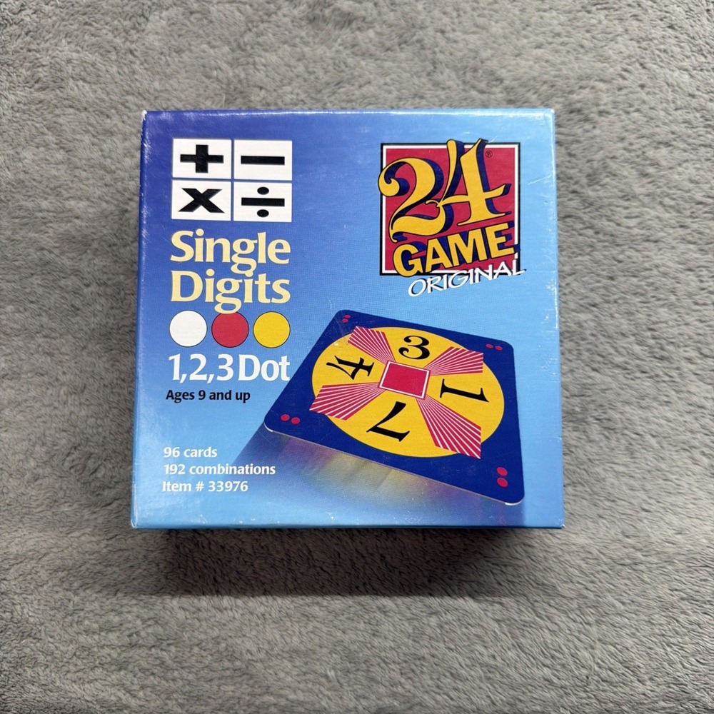 24 Game Single Digits 1 2 3 Dot Math Game Complete Math Learning Family Fun